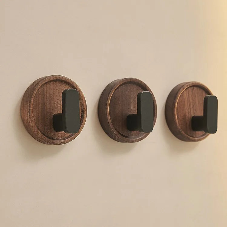 Stylish Wooden Wall Hooks for Hanging Keys & Towels