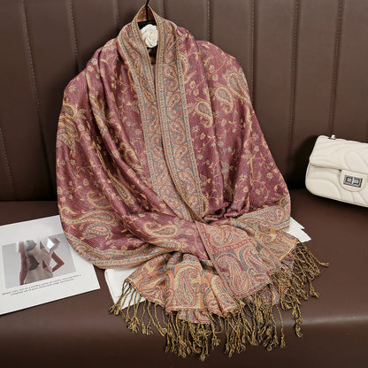 Soft Women's Cashmere Scarf Luxury Warm Print