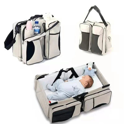 Portable Baby Travel Bed with Storage - Foldable Cot