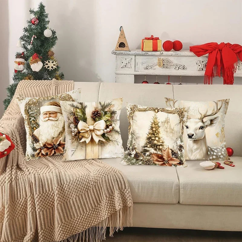 Christmas Decorative Pillow Covers Set of 4
