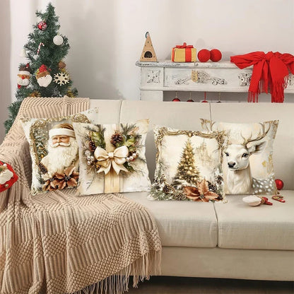 Christmas Decorative Pillow Covers Set of 4