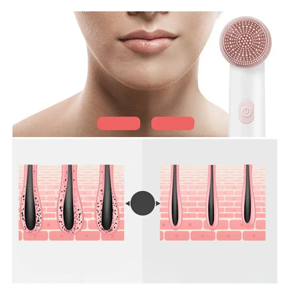 Portable Facial Cleanser and Massager Silicone Device