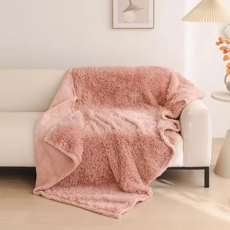 Soft Plush Throw Blanket Waterproof Microfiber