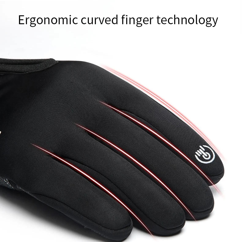 Warm Waterproof Motorcycle Gloves Touchscreen Fleece Lined