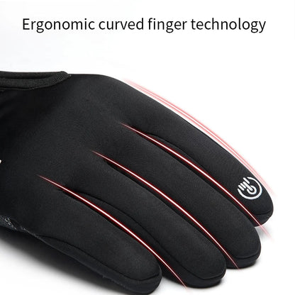 Warm Waterproof Motorcycle Gloves Touchscreen Fleece Lined