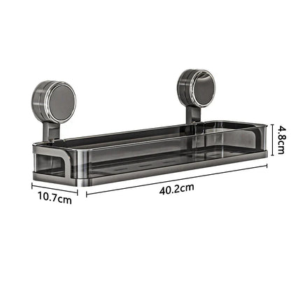 Adhesive Wall Shelf with Suction Cup for Kitchen & Bathroom