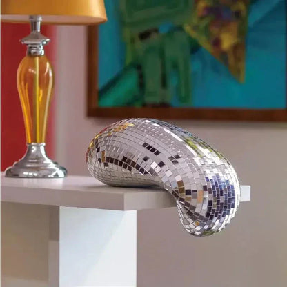 Shiny Disco Ball Wall Hanging – Sparkly Decorative Art - Fesara