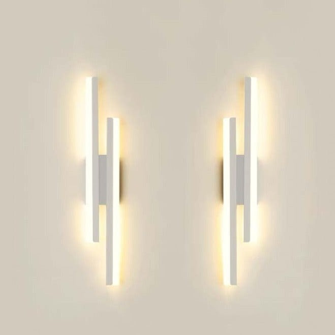 Slim LED Wall Light with Bright Vertical Stripes