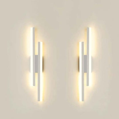 Slim LED Wall Light with Bright Vertical Stripes
