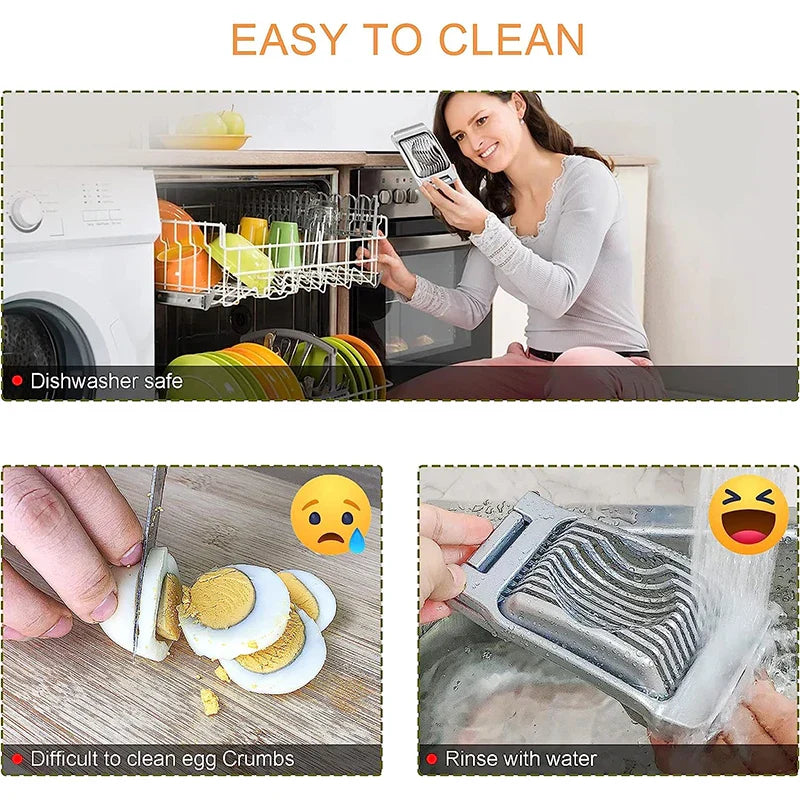 Easy Egg Slicer with Sharp Stainless Steel Blades