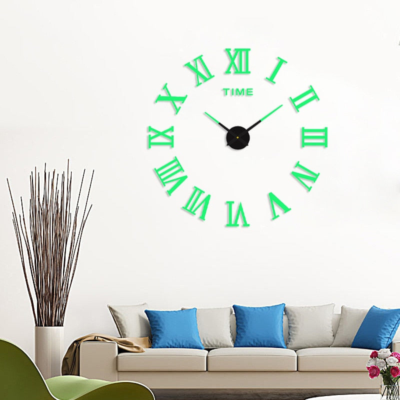 Decorative 3D Glow Silent Wall Clock