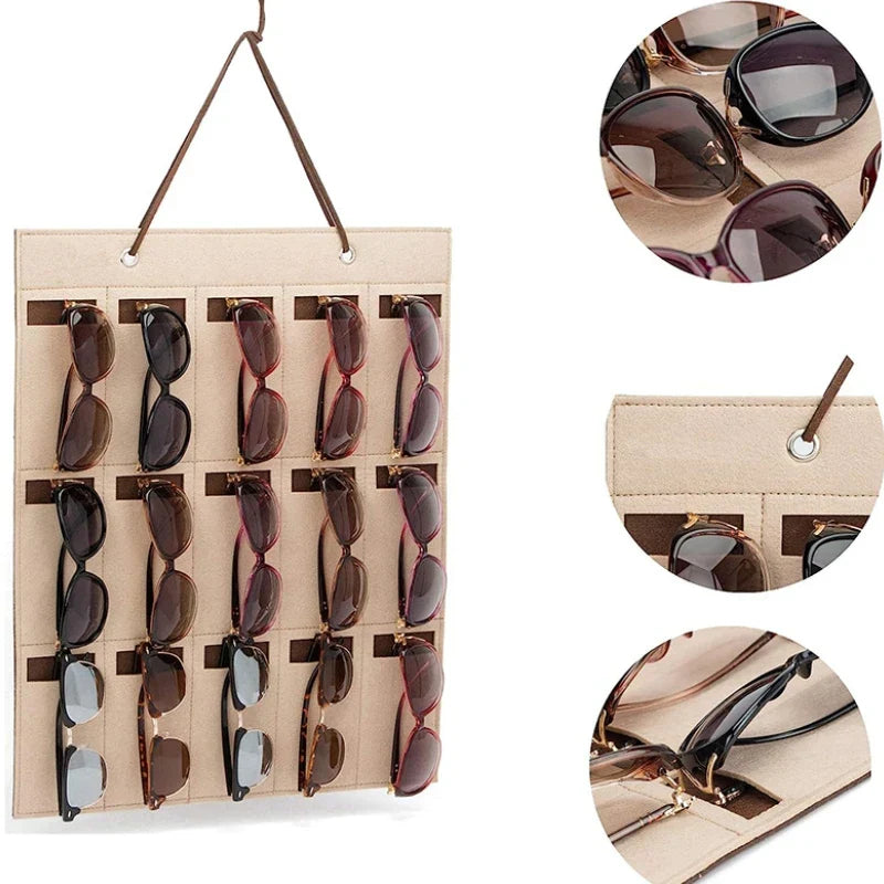 Compact Foldable Sunglasses Wall Organizer - Fesara