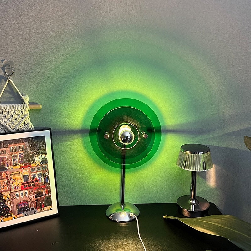 Colorful Rainbow Glass Table Lamp