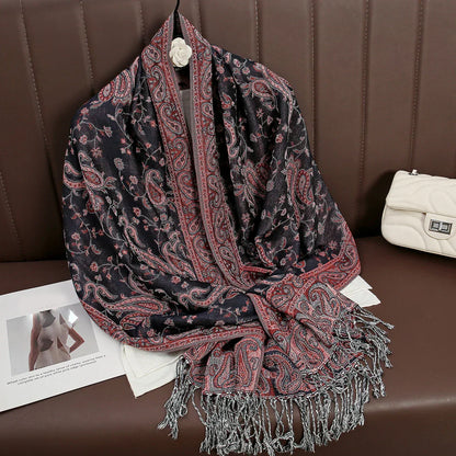 Soft Women's Cashmere Scarf Luxury Warm Print