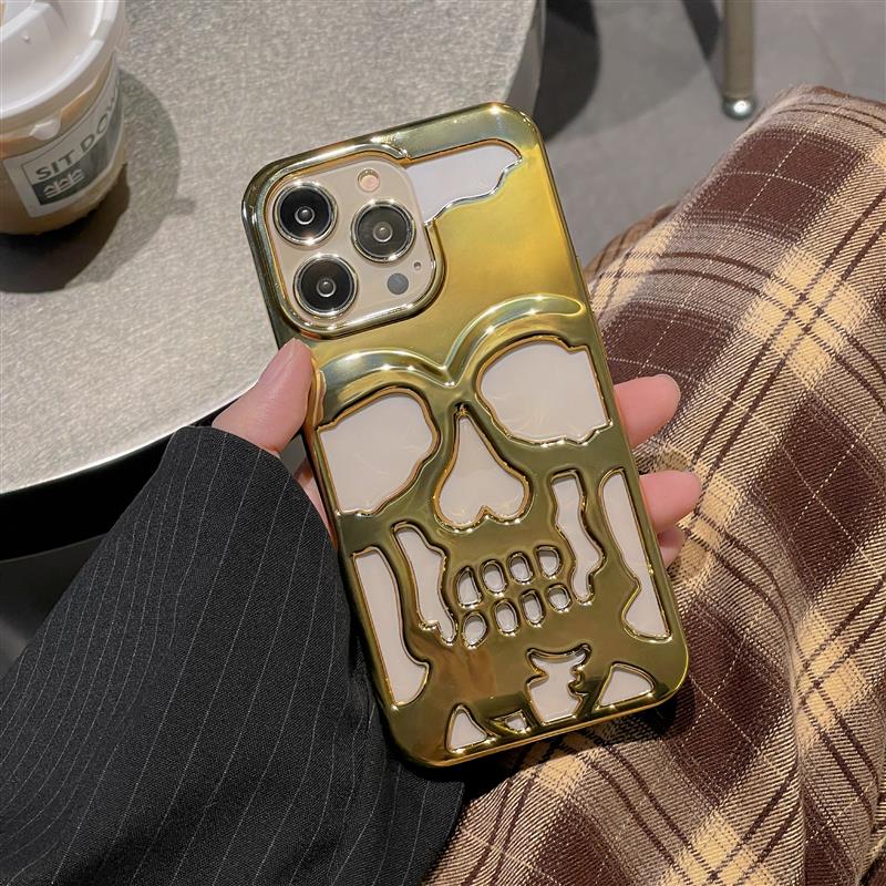 Dark Black Skull Phone Cover
