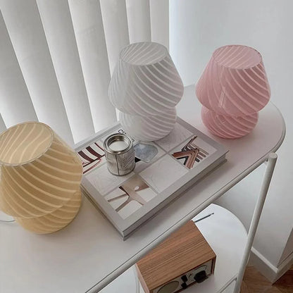 Stunning Glass Mushroom Table Lamp