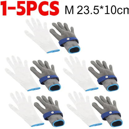 Heavy Duty Metal Mesh Safety Work Gloves - Fesara