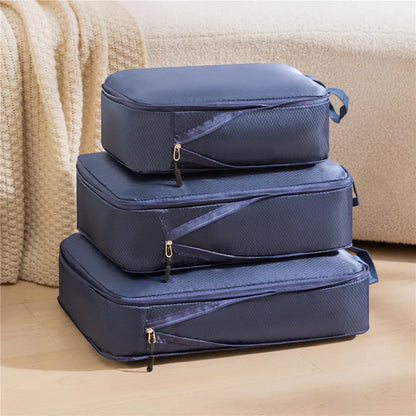 Compact Travel Bag Organizer Set 3-in-1 Waterproof Luggage Bags
