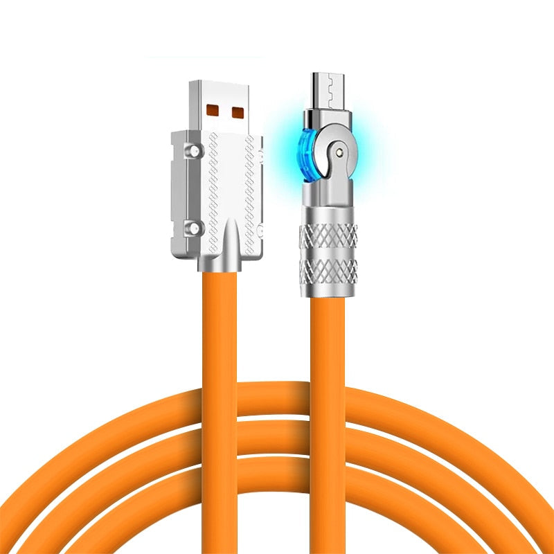 Fast Charging Phone Cable with 360 Rotator
