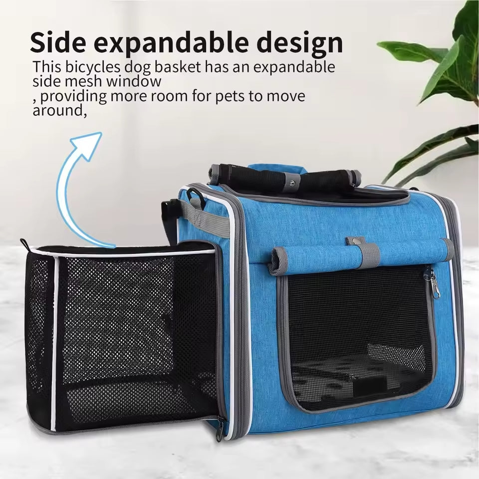 Large Pet Bike Carrier - Safe Bike Basket for Dogs Cats