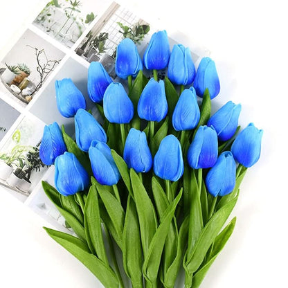 Beautiful Fake Tulip Arrangement with Realistic Petals