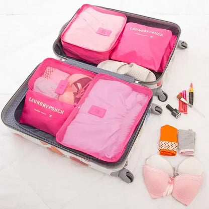 Practical Travel Luggage Packing Set 6-Piece Waterproof