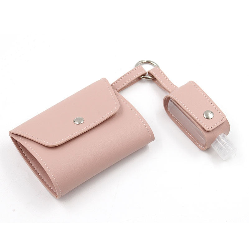 Travel Mask Sanitizer Wallet Set