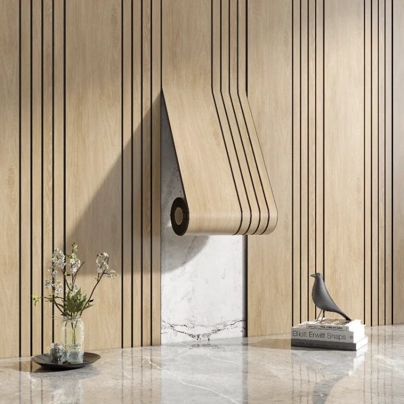 Textured Wood Grain Wall Stickers Self Adhesive Decor