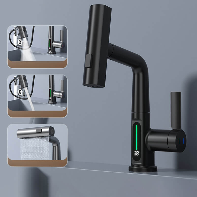 Flexible LED Faucet with Pull-Out Spray Head