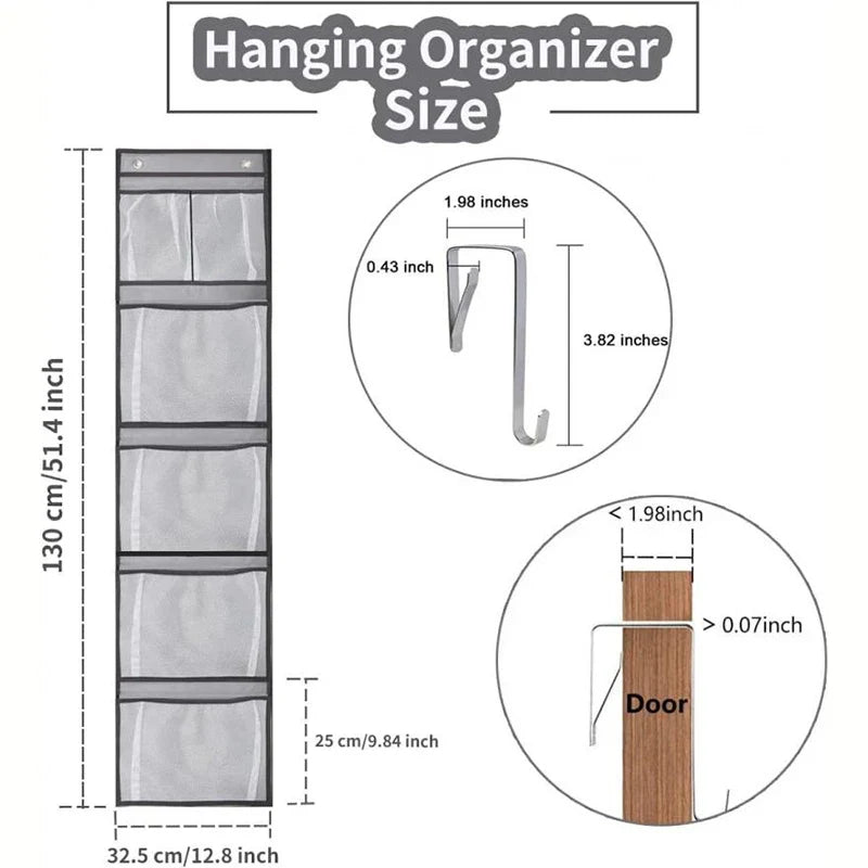 Over Door Storage Organizer with 5 Pockets