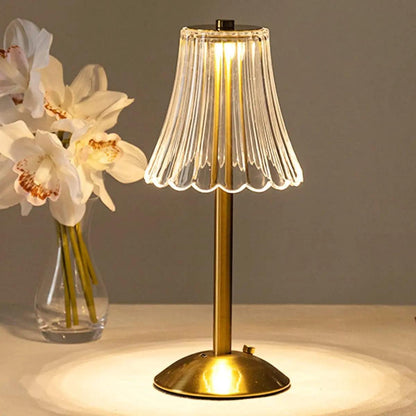 Classic Glass Table Lamp with Sophisticated Glow