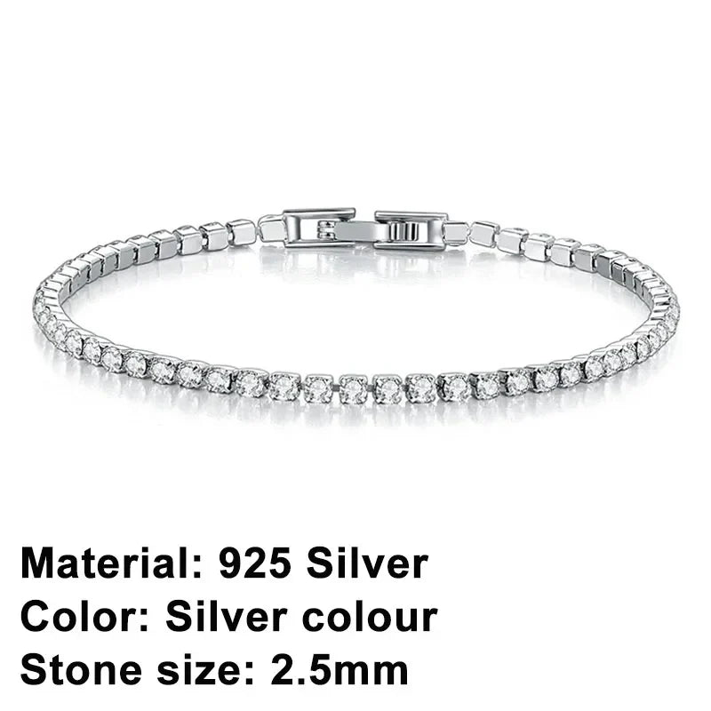 Luxury Silver Tennis Bracelet with Modern Style