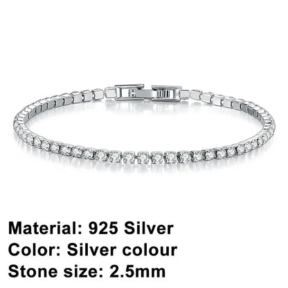 Luxury Silver Tennis Bracelet with Modern Style