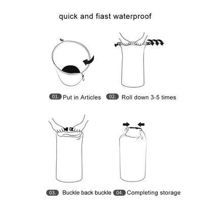 Waterproof Dry Sack Bags 8L 40L 70L Lightweight Outdoor