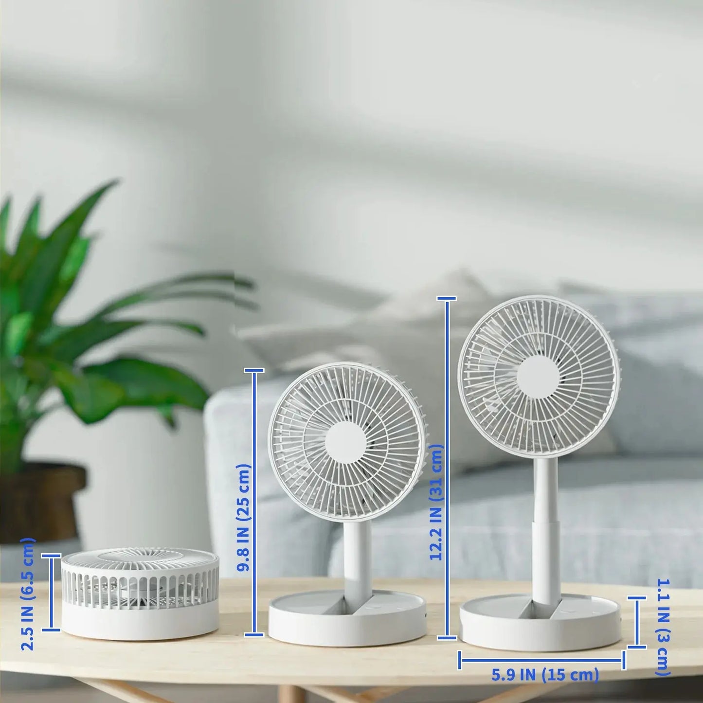 Portable Rechargeable Folding Fan with Timer