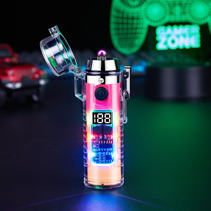 Waterproof Dual Arc Lighter Flashlight