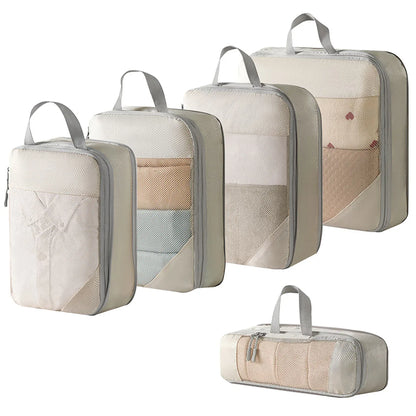 Compact Travel Storage Bag Set, 5-Piece, Waterproof