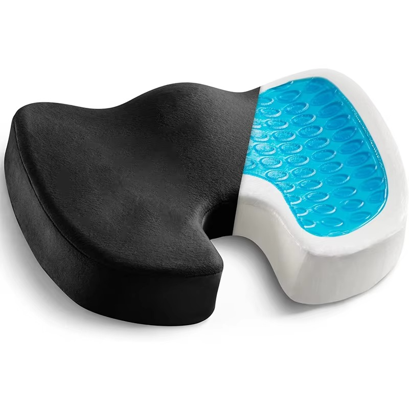 Comfortable Gel Cushion with Memory Foam and Grip Base - Fesara