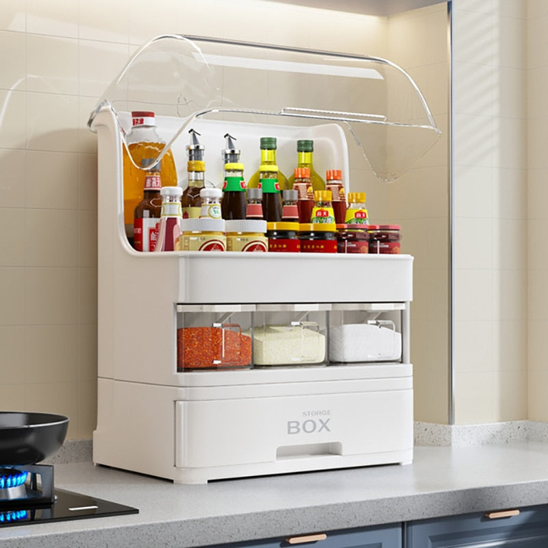 Space Saving Double Tier Spice Storage Rack