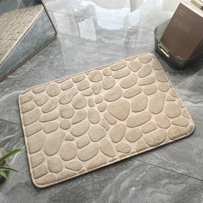 Grip Bath Mat with Soft Memory Foam and Textured Surface
