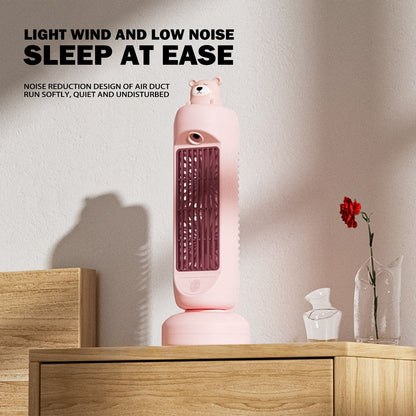 Compact Cute Bear Portable Fan Humidifier