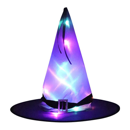 Spooky Glow Witch Hat for Kids and Adults