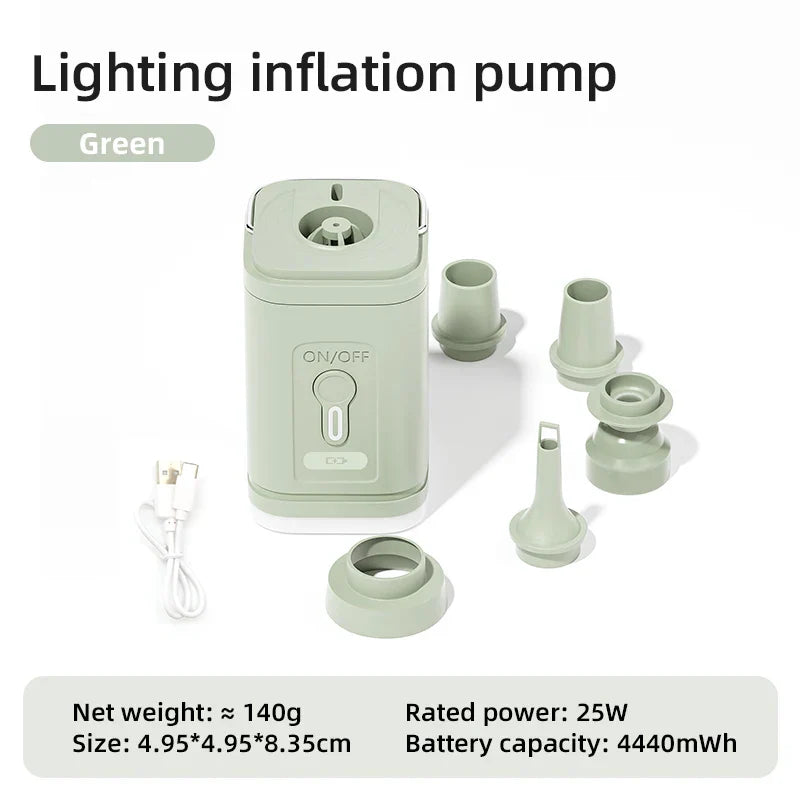 Compact Portable Electric Air Pump Inflate Deflate Kit
