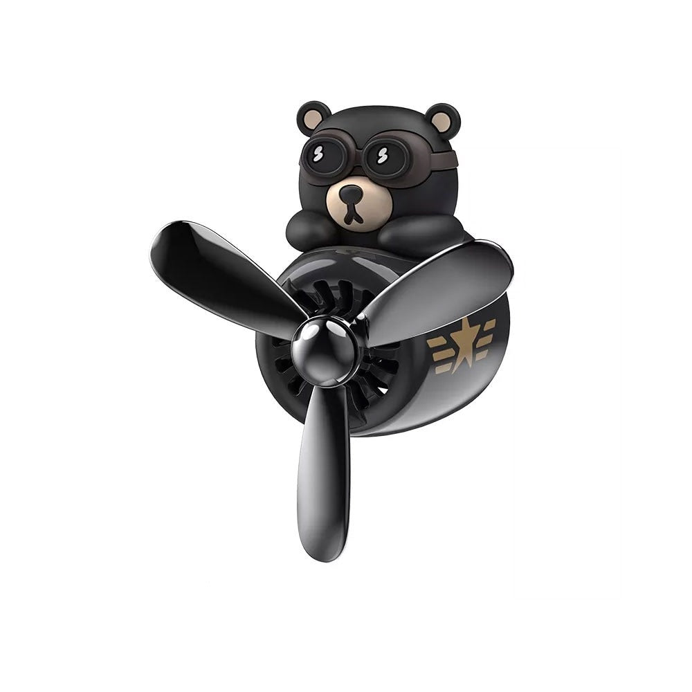 Fresh Car Air Freshener with Rotating Bear Design