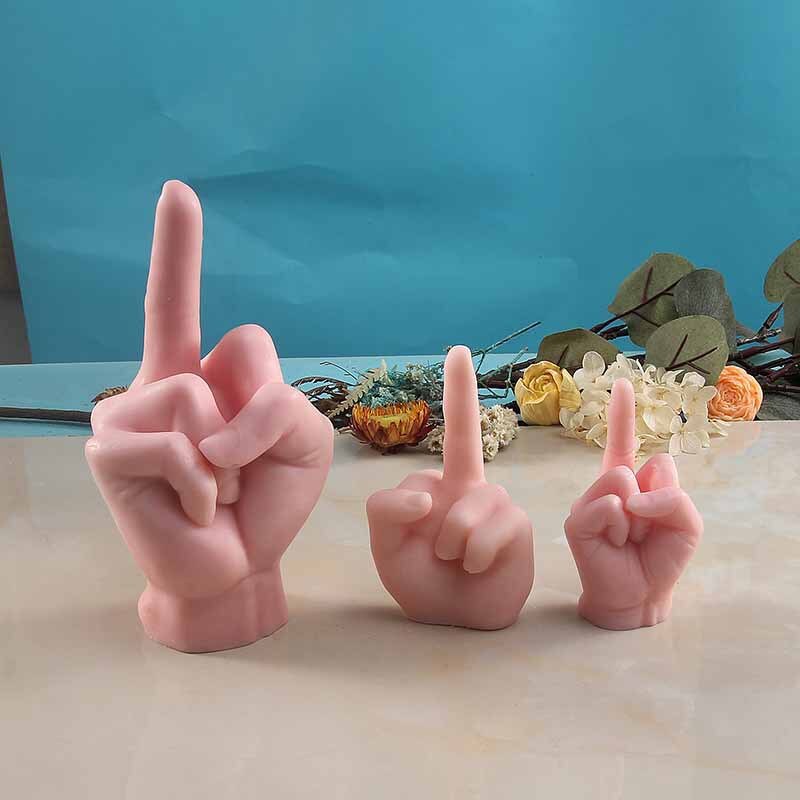 Unique Finger Gesture Artistic Wax Candle Molds