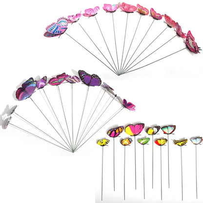 Vibrant Butterfly Garden Decoration Stake Set