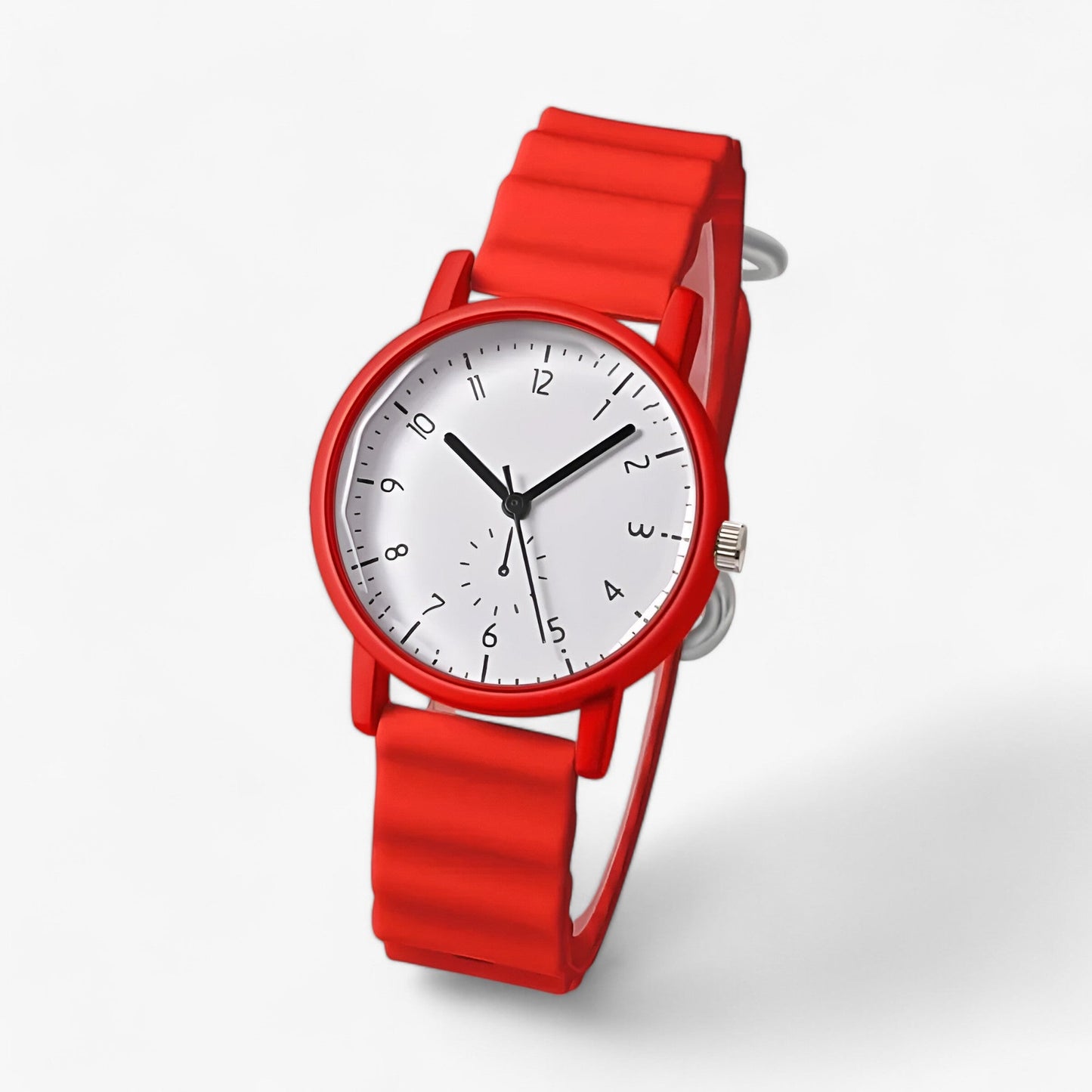 Vibrant Quartz Watch with Fashionable Silicone Strap