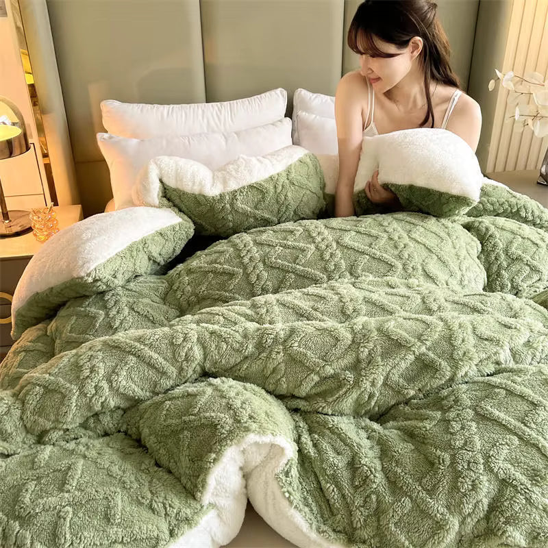 Plush Lamb Cashmere Heavy Weighted Winter Blanket