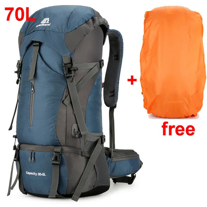 Waterproof Hiking Backpack 70L with Rain Cover