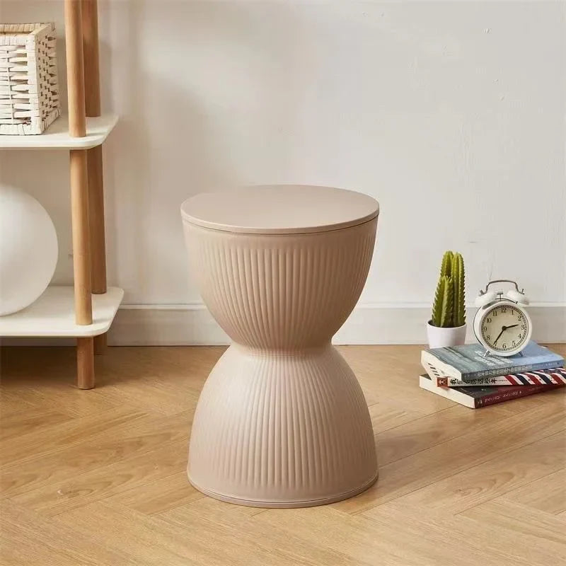 Modern Plastic Coffee Table with Sleek Hourglass Shape